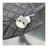 Handmade Gray Cat Airpod Wool Bag