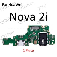 แท่นชาร์จ USB แผงปลั๊กชาร์จพอร์ต Mic Flex Cable สำหรับ HuaWei Nova 7i 7 6 SE 5T 4e 5i 4 3 3e 3i 2S 2