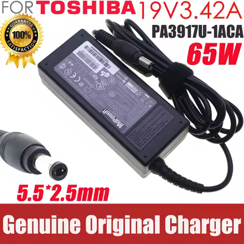 Original 19V 3.42A 65W AC Adapter Charger For Toshiba Satellite A130 A135 PA3917U-1ACA PA3467U-1ACA 