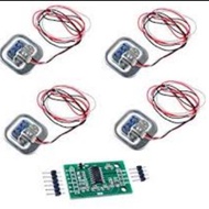 Hx711 Module + Loadcell load Cell sensor 50kg x 4 (200kg) sensor weight 50 Kg