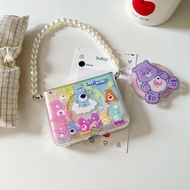 Ins Gradient Weather Bear Suitable for Huawei Purax Phone Case Pearl Hand Folding Suitable for pocke