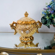 Table Display Jar Ceramic Flower Vase Gold Gold Glitter Import Home Decoration/ FANYBELLA