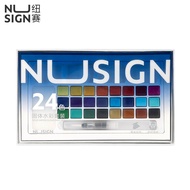 Deli Nusign 24 Colors Solid Watercolor Canvas Paint Watercolor Painting Pocket Pigment With Brush