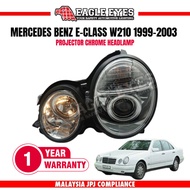 MERCEDES BENZ E-CLASS W210 1999-2003 PROJECTOR CHROME HEADLAMP LAMPU DEPAN HEADLIGHT