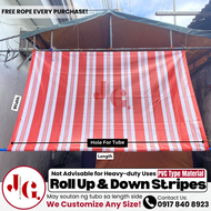 4x4 4x6 5x6 6x6 6x7 6x8 6x9 6x10 6x12 FEET Roll Up and Roll Down Stripes Lona Waterproof Trapal Lona