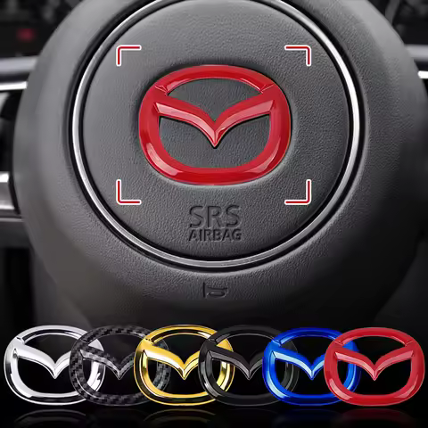 ABS Modified Car Steering Wheel Badge Sticker Accessories for Mazda Atenza Axela Demio CX3 CX5 MS RX