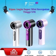 Mini Portable Fan High-speed Mini Hand Fan 13000RPM Strong Wind Fan 100 Gear Wind Digital Display Ad