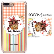 【Sara Garden】客製化 軟殼 蘋果 iphone7plus iphone8plus i7+ i8+ 手機殼 保護套 全包邊 掛繩孔 可愛貓頭鷹寶貝
