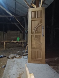 pintu rumah kayu jati model kupu tarung / kusen pintu utama jati