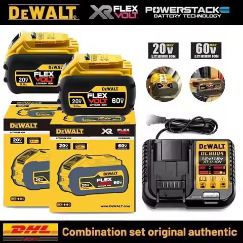 DeWALT Original Battery 20V/60V 6Ah 9Ah MAX FlexVolt for DCB606 DCB205 DCB206 DCB209 DCB182 Power To