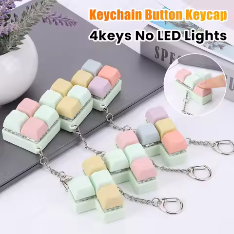 Finger Keyboard Fidget 4-Button Keyboard Clicker Keycaps Fidget Keyborad Button Finger Calming Keych