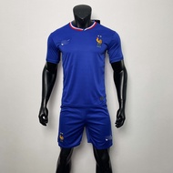 ชุดฟุตบอล ชุดกีฬา กำลังกายผู้ใหญ่ France 2024/2025 เสื้อ+กางเกง เกรด A