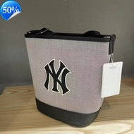 Korean MLB Couple Single Shoulder Bucket Bag Large Adjustable Commuter Crossbody Bag Spring Summer N