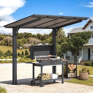 Gazebo Outdoor Pergola for Patio, Freestanding Lean to Hard Top Grill Gazebo Carport Pergolas and Ga