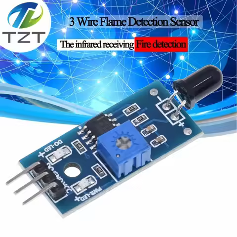 LM393 3 Pin IR Flame Detection Sensor Module Fire Detector Infrared Receiver Module for arduino Diy 