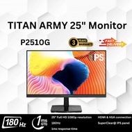 Titan Army 25" Monitor P2510G ips panel | 180Hz | 1ms FHD Gaming Monitor