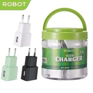 Robot RT-K4s Travel Adapter USB Charger Head 5V/1A K4, 1 Jar 20Pcs