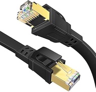 Cat 8 Ethernet Cable, 6ft High Speed Flat LAN Cable, Outdoor&Indoor 40Gbps 2000Mhz Heavy Duty Gigabi