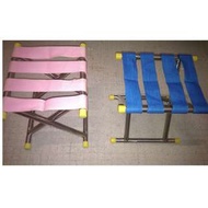 戶外摺疊輕便露營旅遊不鏽鋼織帶小折凳 folding Stainless Steel stool chair