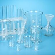 50ml 100ml 300ml 500ml Low Form Glass Beaker, 3.3 Borosilicate Lab Measuring Cups - Clear