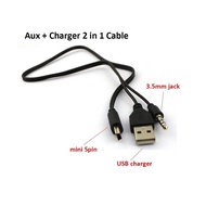 Mini USB To USB Cable + 3.5Mm Audio Jack Charger & Audio Cable/ - 67Bd56