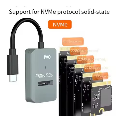 Ingenious-10Gbps M.2 NVME SSD Enclosure Case Type-C M2 PCIE NVME SSD Adapter Tool-Free Supports2230/