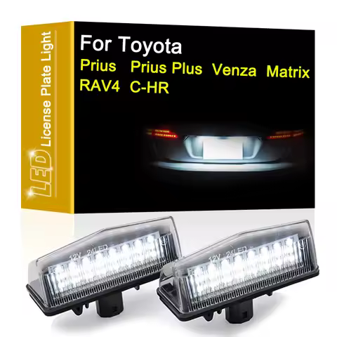 12V LED Number Plate Lamp For Toyota Prius Venza 08-15 Matrix 09-13 RAV4 13-18 C-HR 2016-UP White Li