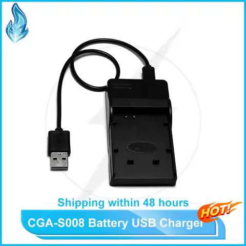CGA-S008 DMW-BCE10 Battery USB Charger for Panasonic Digital Cameras Fits DMCFS3 FS20 FX33 FX36 FX38