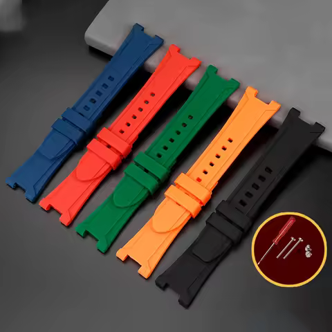 Rubber wristband For Casio Steel Heart G-SHOCK Series GST-B500D/AD Modified Resin Silicone Watch Ban
