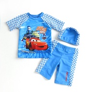 Childrens Swimming Suit McQueen Car Boys Short Sleeve Sunscreen Separate Training Quick Dry Hot Spri