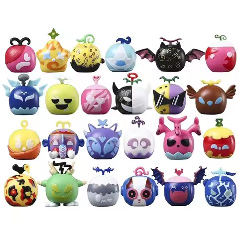 6pcs/set Blox Fruits Model Toys Random Send Cartoon Square Devil Collection Action Figures Toys Kids