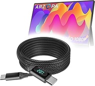 BoxWave Cable Compatible with ARZOPA A1M Portable Laptop Monitor - PowerDisplay PD Cable (6ft) - USB