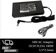 ส่งฟรี MSI AC Adapter 19.5V/9.23A 180W หัวขนาด 5.5*2.5mm สายชาร์จ อะแดปเตอร์  ( msi002_oem )