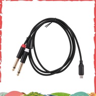 USB C To Dual 6.35Mm Audio Stereo Cable Type C To Dual 6.35Mm Audio Cord for Smartphone Multimedia S