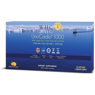 WHC UnoCardio 1000 Fish Oil 1300mg 60 Softgels