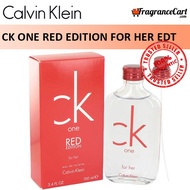 Calvin Klein cK One Red Edition for Her EDT for Women (100ml/Tester) Eau de Toilette [Brand New 100% Authentic Perfume]
