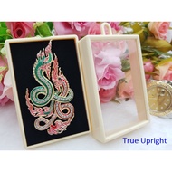 Double Serpent With 77 Diamonds Green Red HIGH END Wealth