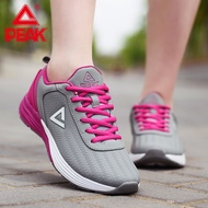 Peak Peak Casual Shoes Spring Leather Women's Lightweight Anti-slip Wear-resistant Sneakers Pink Fas