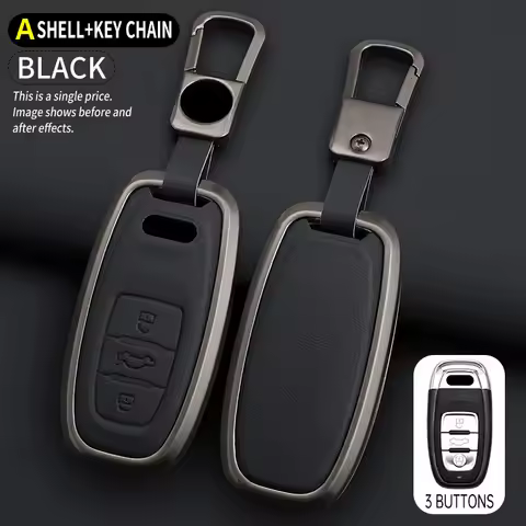 Car Key Case Holder Cover For Audi Q3 Q5 Q8 Q7 Sline C5 C8 A4 B6 B7 B8 B9 TT 80 S6 A1A4 B8 A5 A6 A7 