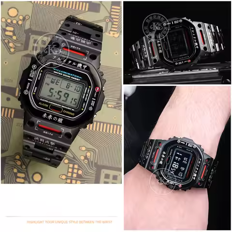 Stainless Steel Strap and Case Metal Band for Casio DW-5600 GW-B5600 GWX-5600 DW-5600BB/5600HR Serie