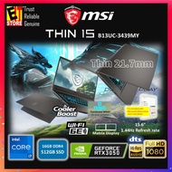 MSI Gaming Laptop Thin 15 B13UC-3439MY (i7-13620h/16GB/512GB/15.6 FHD 144HZ/RTX3050 4GB/OFF HOME 202