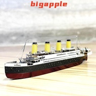 【BMSG】 Color Titanic Puzzle DIY Cruise Ship Assembled Model Kits Children Educational Toys Hot