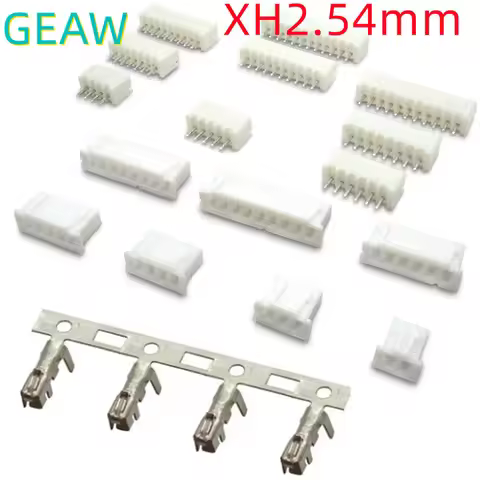 100Pcs JST XH2.54 2/3/4/5/6/7/8/9/10/11/12 Pin Terminals Straight Pin + Plastic Shell Housing XH 2.5