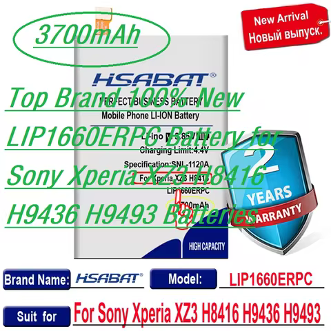 Top Brand 100% New 3700mAh LIP1660ERPC Battery for Sony Xperia XZ3 H8416 H9436 H9493 Batteries