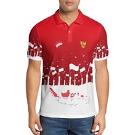 T-shirt Men'sPOLO August 17, 2023 Happy Indonesian Independence Day 78 Fullprint T-shirt WangkyPOLO 