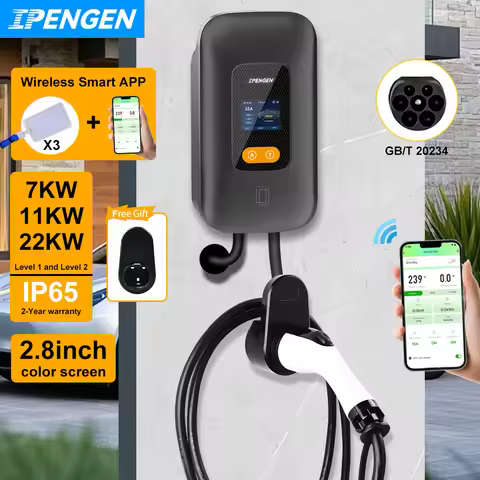 IPENGEN EV Charging Station GBT 20234 Electric Car Charger 7.6/11KW/22KW 16A/32A 1P/3P EVSE Wallbox 
