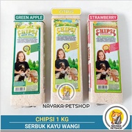 (T)erpopule(R) Chipsi 1 Kg Serbuk Kayu Hamster Wangi Buah Apel Jeruk