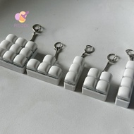 REPKG Fidget Keychain, Keys Button DIY Keyboard Finger Keyboard Cap,  Relief Stress Keycap 3/4/9Keys