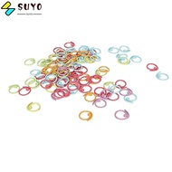 SUYO 100Pcs Crochet  Markers, Curved Open Metal  Markers Rings, Durable Colorful Metal  Markers For 