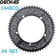 Deckas 144BCD Round Chainring Fixed Gear Fixie Track Bike 44 46 48 50 52 54 56 56T Chainwheel 144 Bc